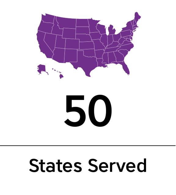 50 States Served by AF Group brands.